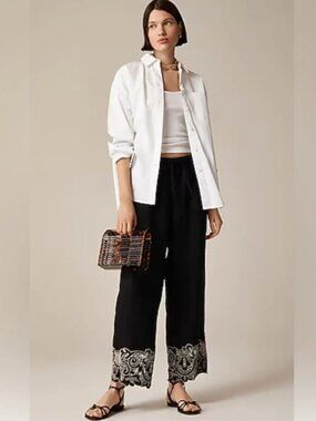 J. Crew Soleil Linen Pant - Medium